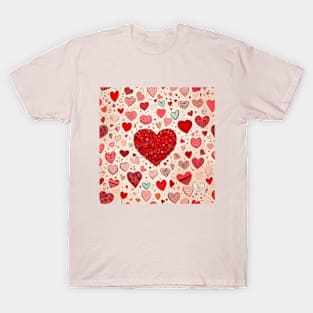 Valentines day gift ideas red hearts gift ideas T-Shirt